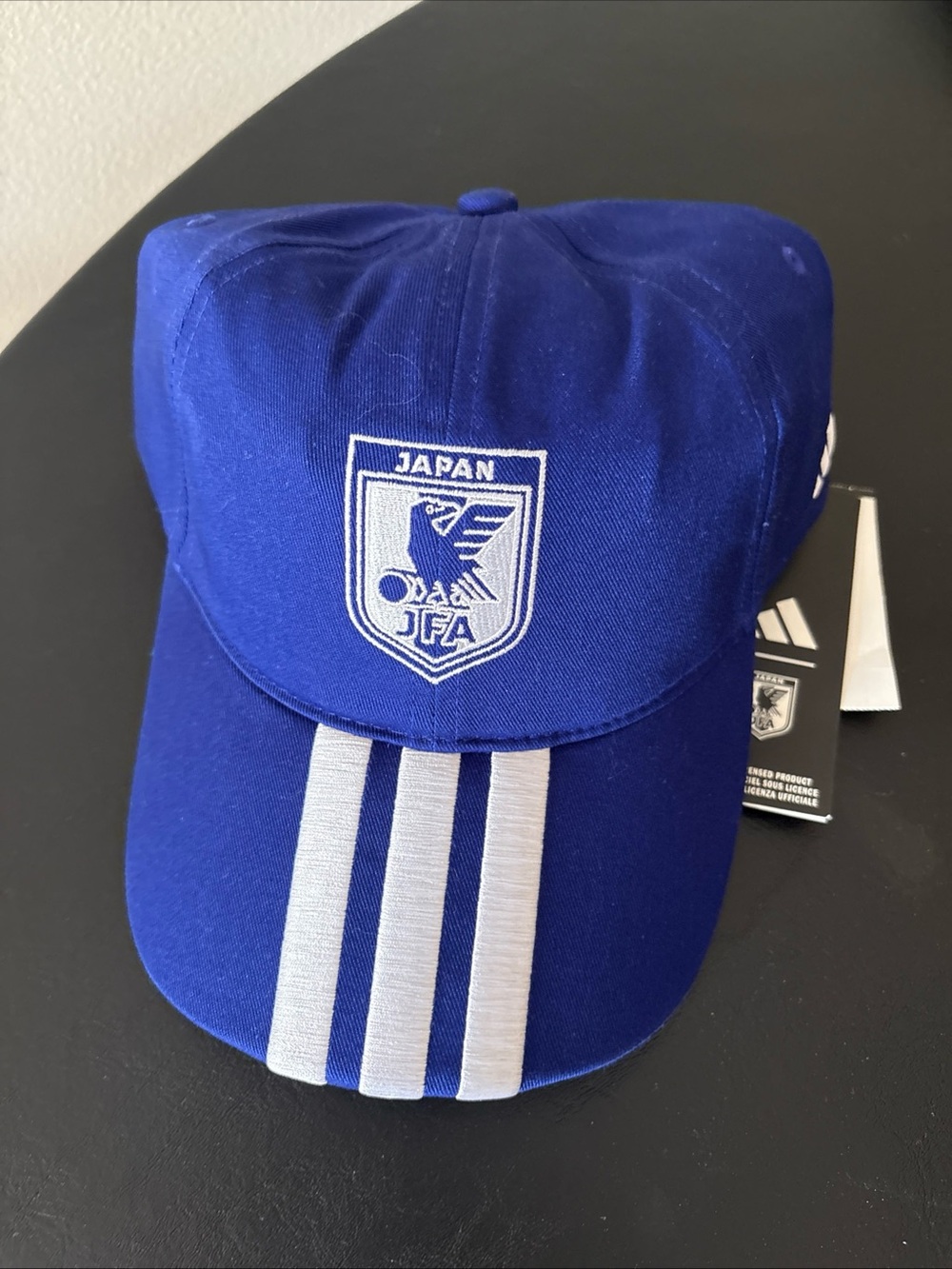 Adult OS Adidas Japan JFA Crest Blue Cap FIFA federation White Stripes